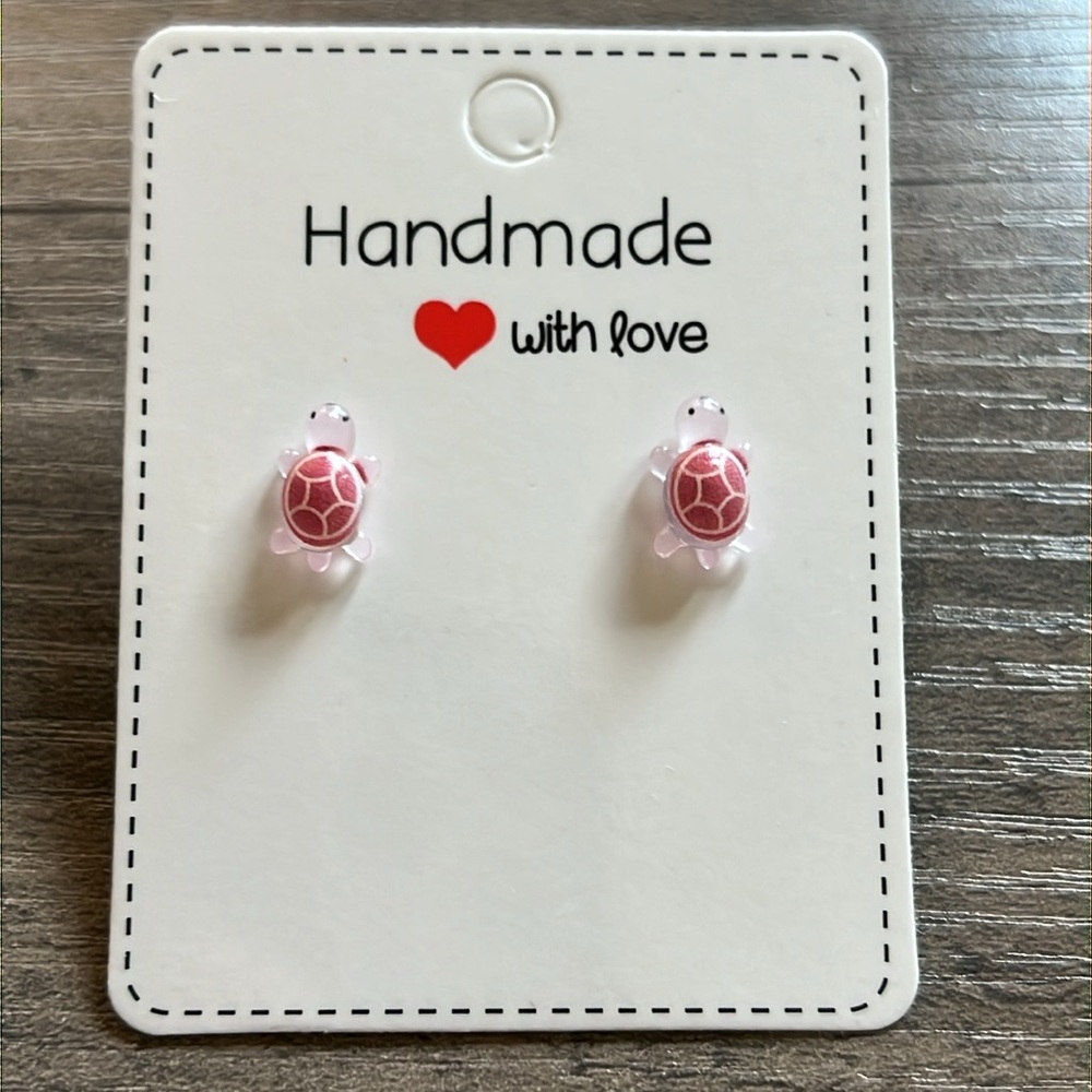 Handmade turtle earrings